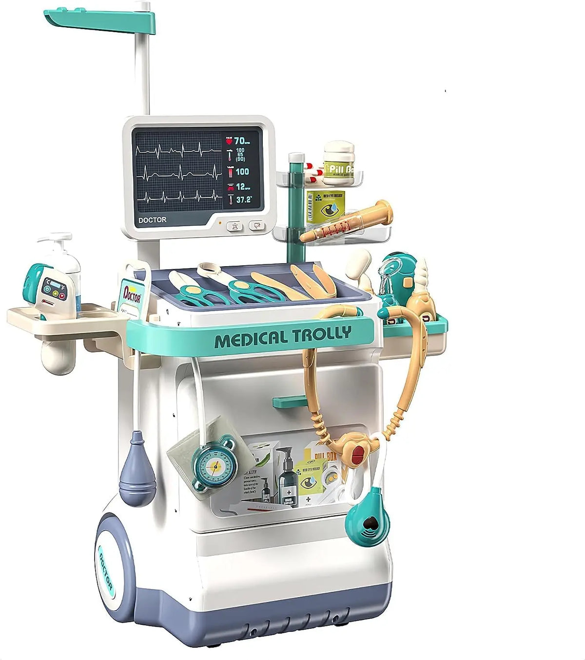 Doctor Kit for Kids Pretend Doctor Playset for Toddlers with Medical Station Stethoscope Role Play Medical Toy for Girls Boys