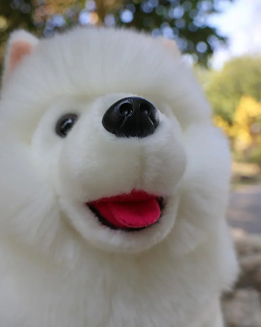 28cm Lifelike Samoyed Stuffed Toys Cute Realistic White Dog Plush Toy Puppy Plush Animals Toy Birthday Christmas Gifts