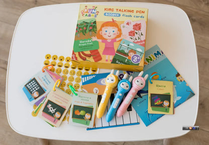 Kids language learning toy English Russian electronic book Talking flash card education toddlers 0-6 years reading machine